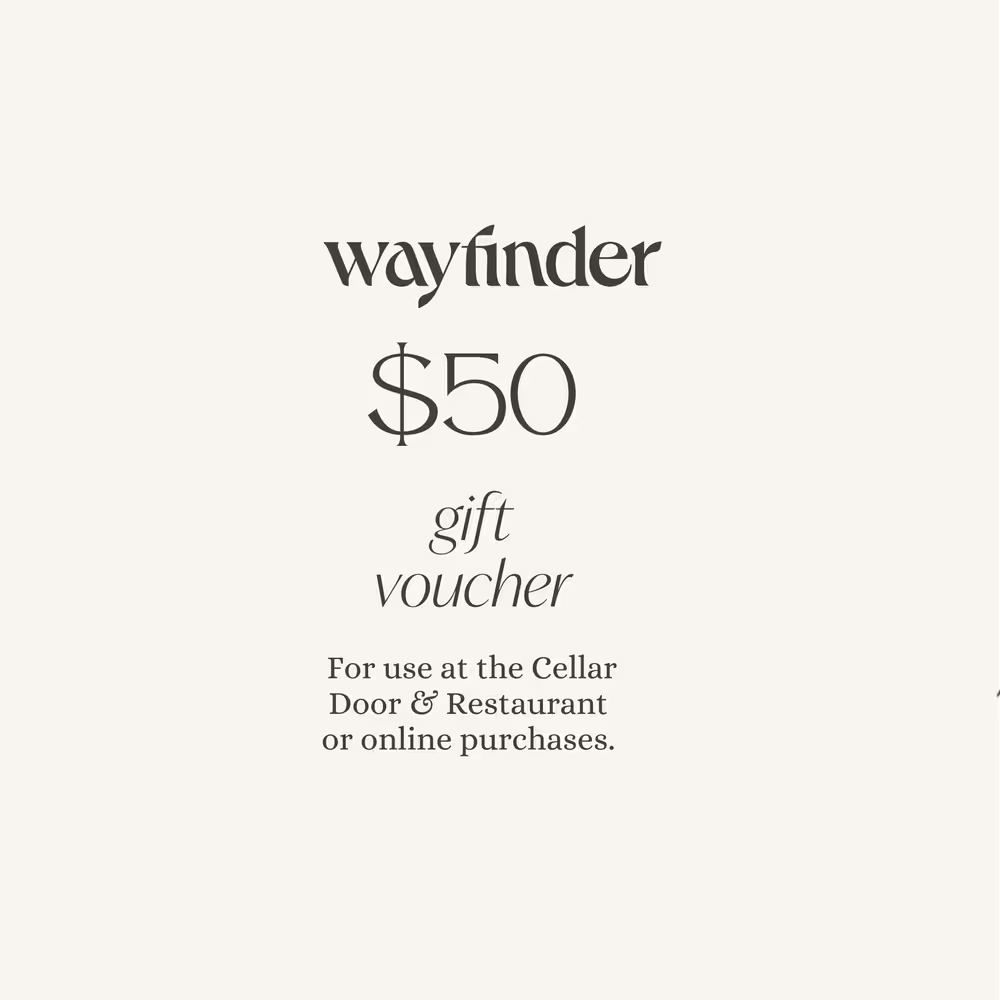 Wayfinder $50 gift voucher on a white background